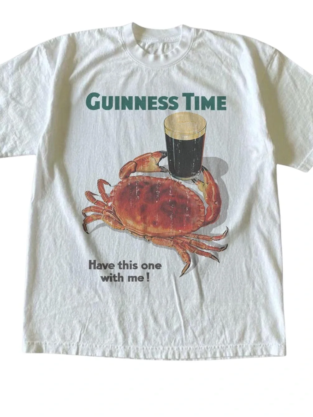 Guinness Time White Graphic Tee - Men’s Casual Shirt